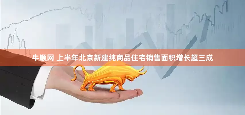 牛顺网 上半年北京新建纯商品住宅销售面积增长超三成